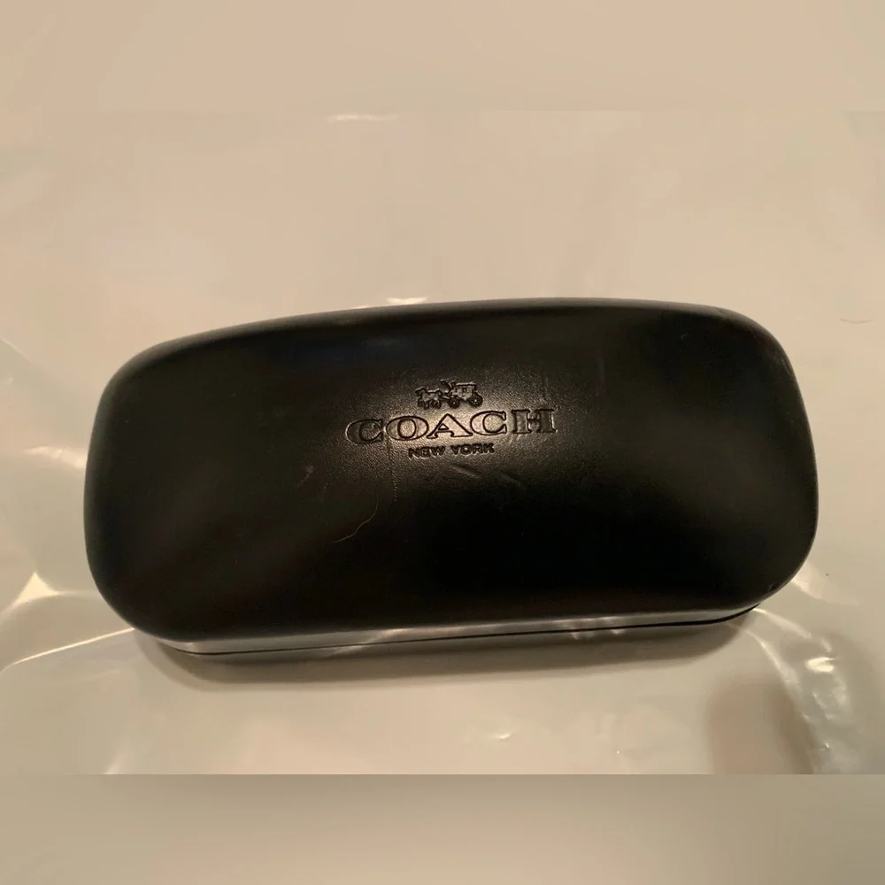 Coach Hard Leather Shell Eyeglass Case - Picture 2 of 6